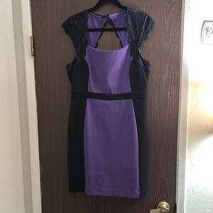 Nicole by Nicole Miller Purple Sheath Cocktail Dress